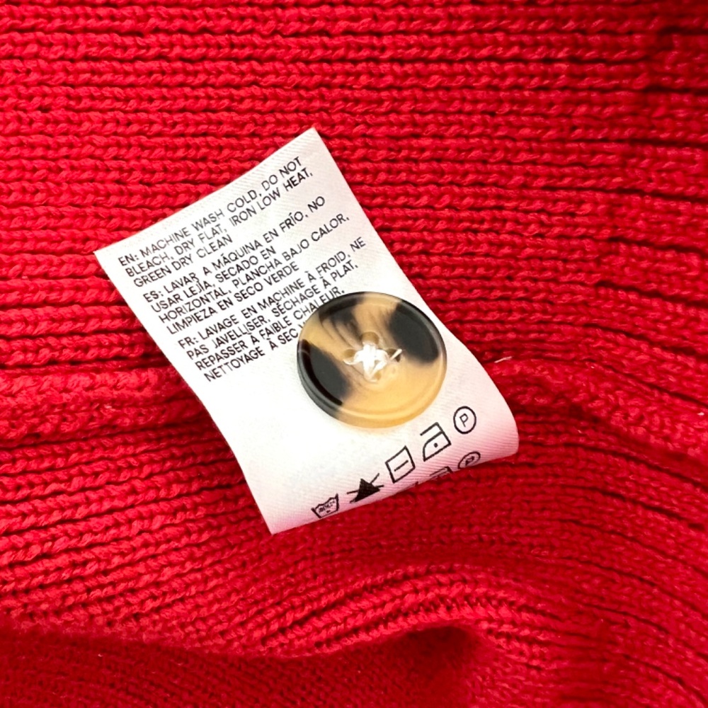 REFORMATION Brooklyn Organic Cotton Polo Sweater in Sundried Tomato - S - Picture 8 of 13
